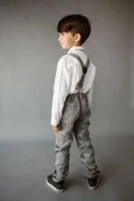 Boys Linen Pants with Suspenders & Bow Tie (2–15y) - Image 3