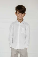 Boys’ Long-Sleeve Linen Shirt (6m–9Y) - Image 4