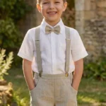 Boy with linen outfit