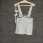 Boys Linen Suspender Shorts Set (6m-9y)