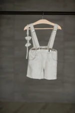 Boys Linen Suspender Shorts Set (6m-9y)