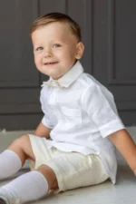 Boys linen short sleeve shirts