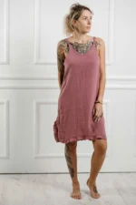 lightweight gauze cotton dress for women
