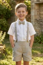 linen outfit for baptism