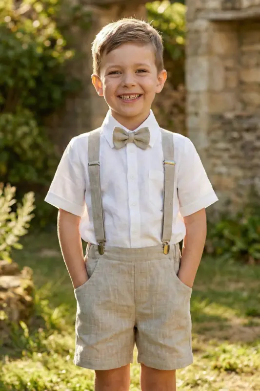 linen outfit for baptism