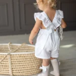 linen overalls for baby girls
