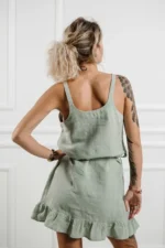 Linen Midi Strap Dress - Image 2