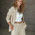 women’s double gauze cotton summer set with shirt and shorts