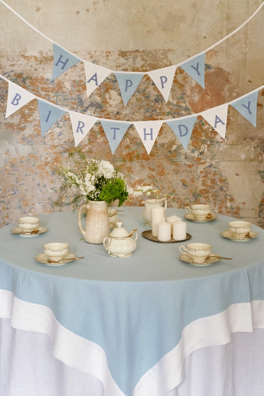 linen bunting banner