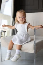 Linen Pinafore Dress (3m-3y) - Image 2