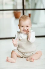 Linen Occasion baby boys linen baptism suit