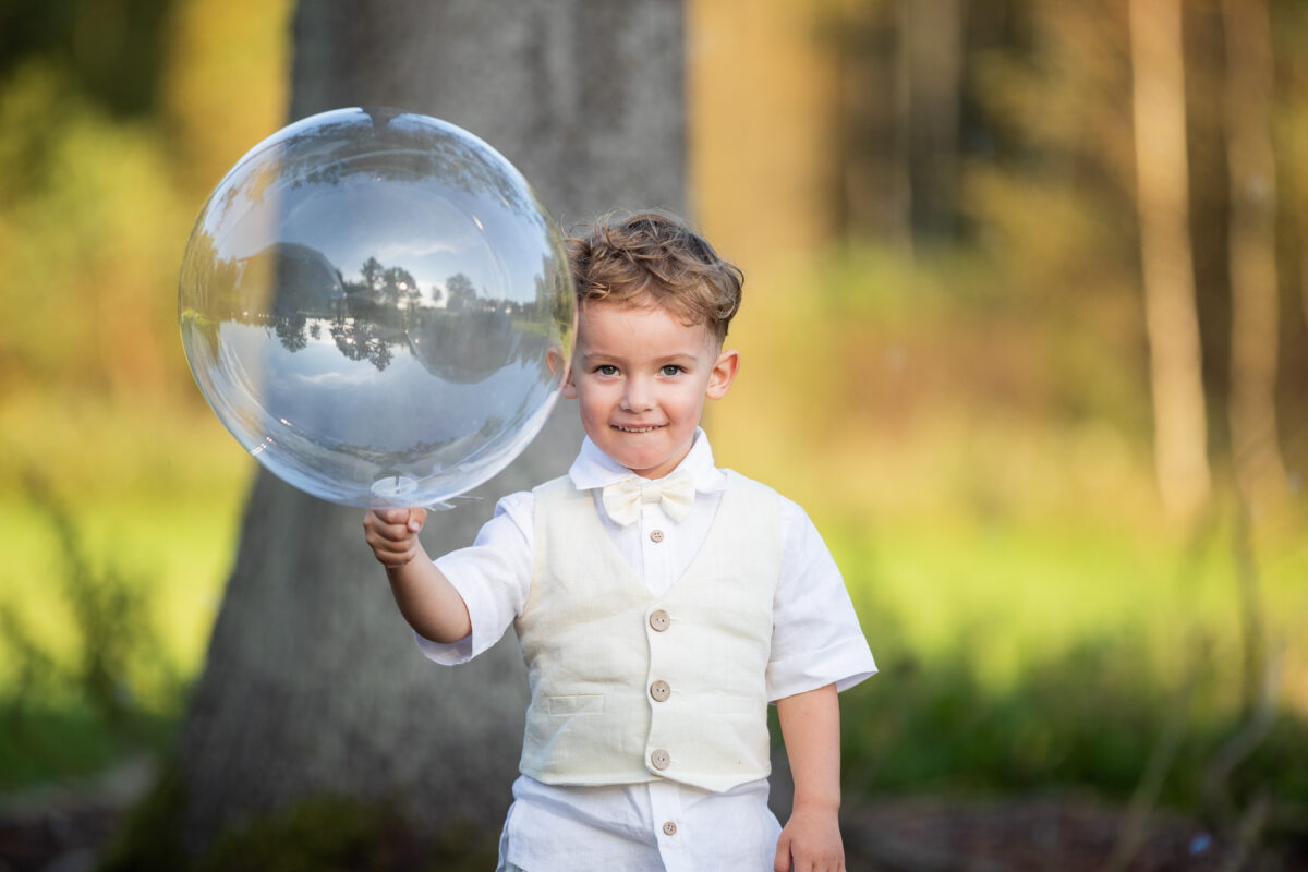 Boys baptism outfit in off white color