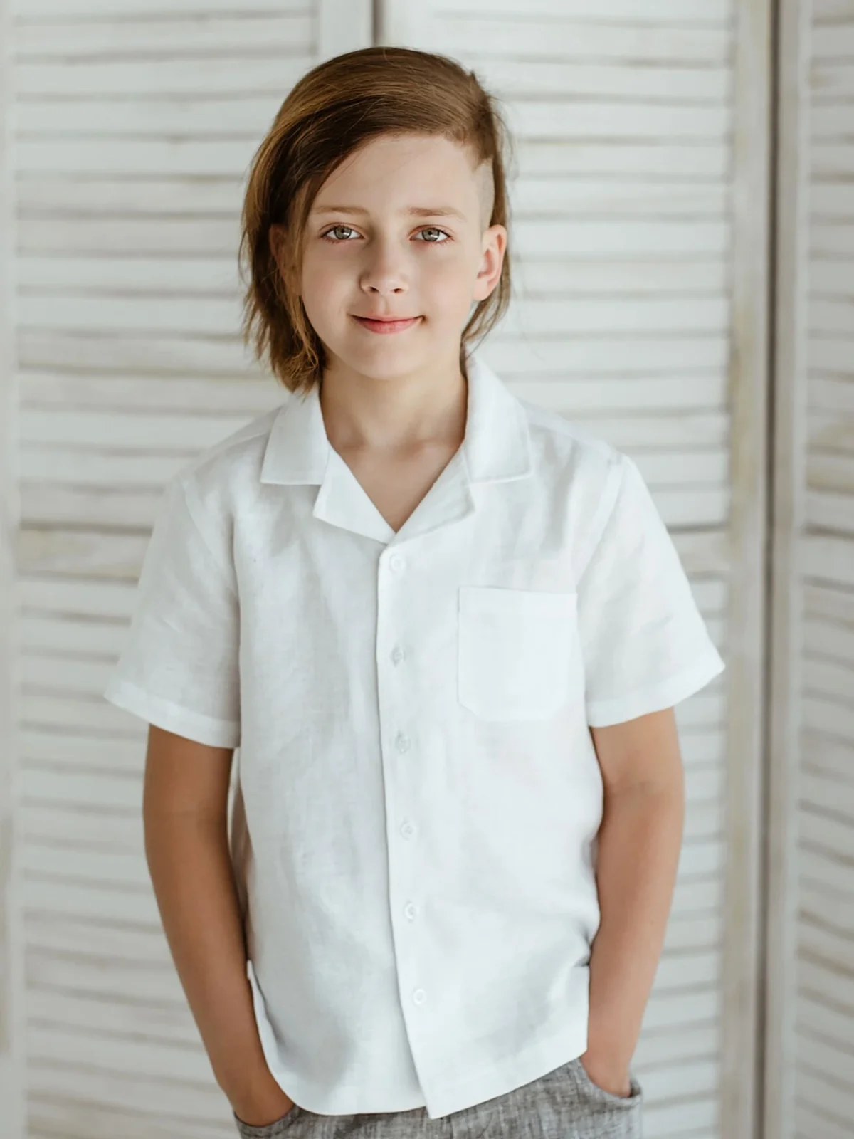 White linen shirts